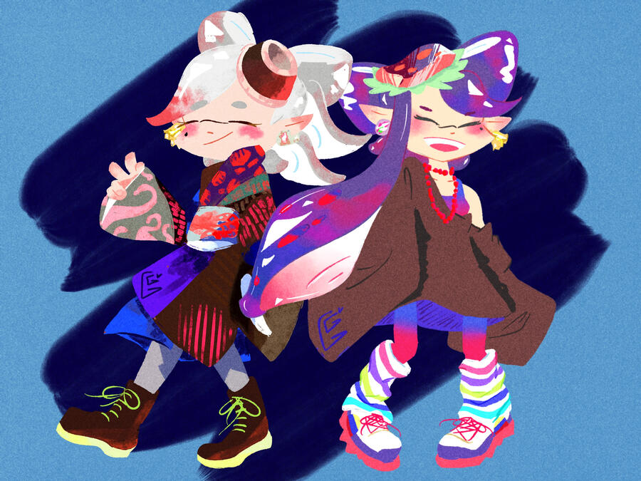Splatoon 2 Characters Simple Background